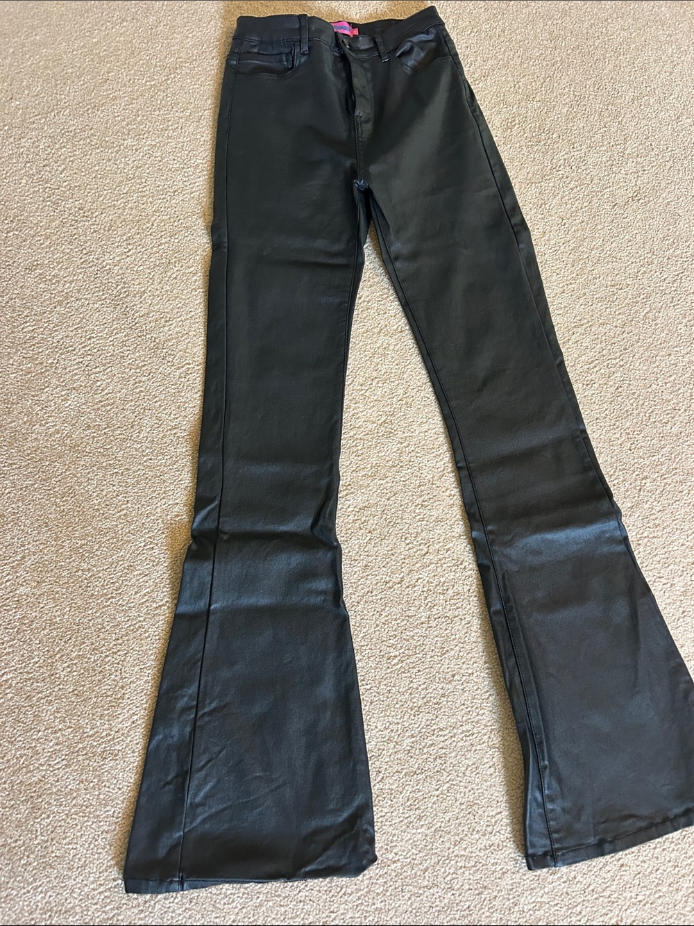 Edikted black flare leg black pants